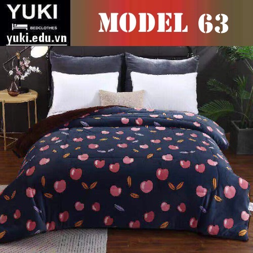 chăn lông cừu yuki japan brow model 63