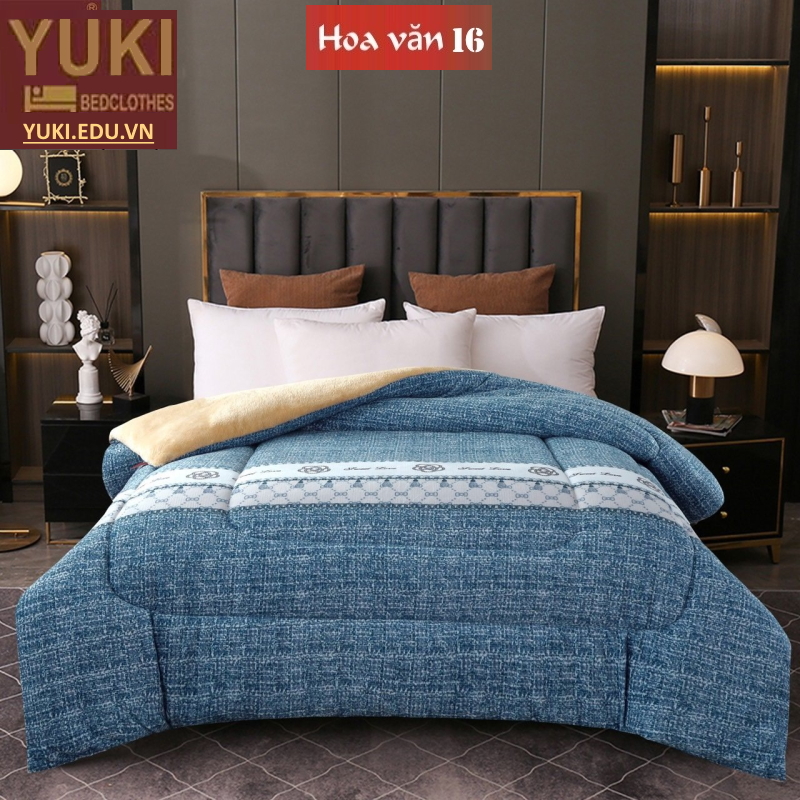 Chăn lông cừu Nhật Yuki Sanding hoa văn 16